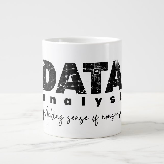 Data Analyst Design - Skapar sans för nonsens Jumbo Mugg (Framsidan)