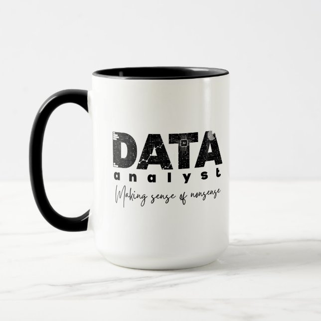Data Analyst Design - Skapar sans för nonsens Mugg (Vänster)