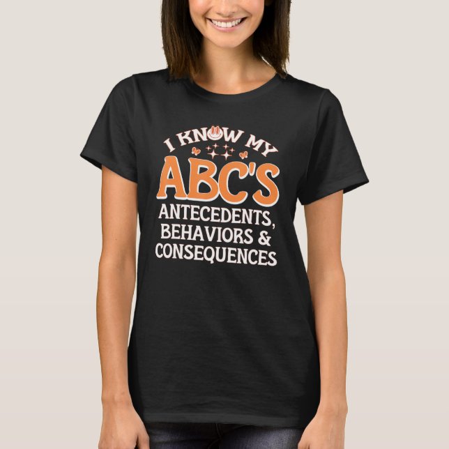 Data Analyst Funny Behavior Analyst Abcs of Applie T Shirt (Framsida)