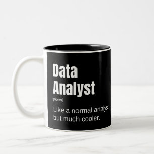 Data Analyst Funny Coola Analyst - uppspelning Två-Tonad Mugg
