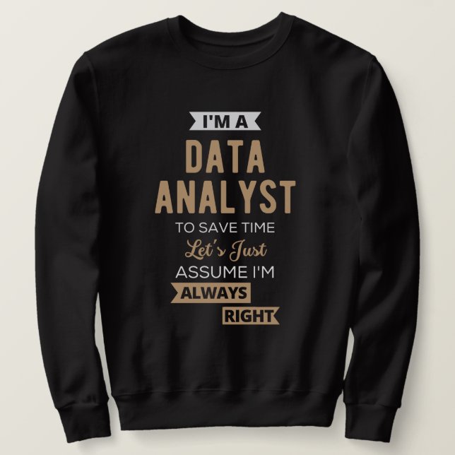 Data Analyst Lång Ärmad Tröja (Design framsida)