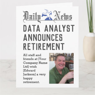 Data Analyst Pension-kort för att anpassa Kort