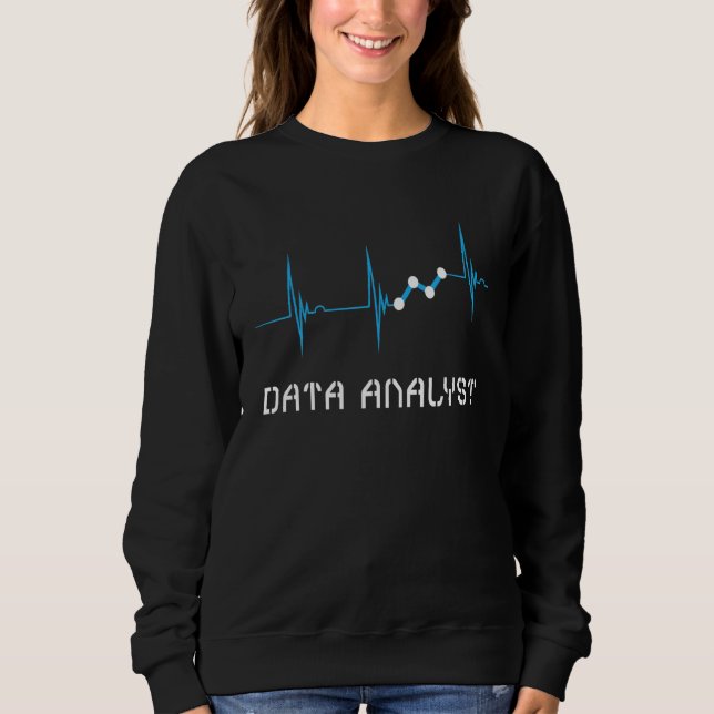 Data Analyst-pulsslag Ekg Pulse Science Analyst S T Shirt (Framsida)
