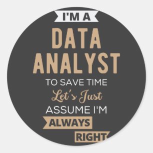 Data Analyst Runt Klistermärke