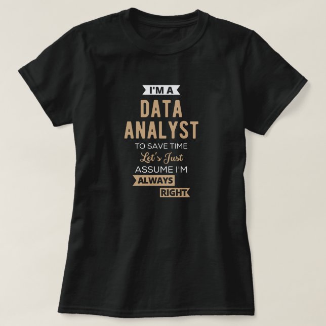 Data Analyst T Shirt (Design framsida)