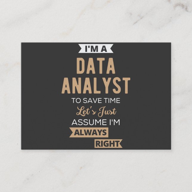 Data Analyst Visitkort (Framsida)