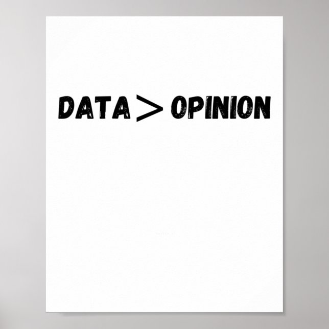 Data är Underbarare än åsiktssymbolen Poster (Framsidan)