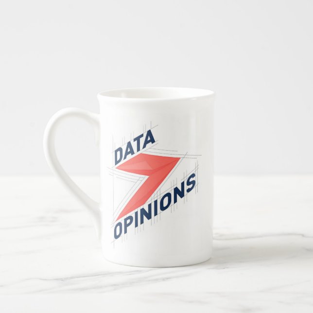 DATA > ÅSIKTER Bone China Mugg | Geek Kaffe Kopp Benporslin Mugg (Vänster)