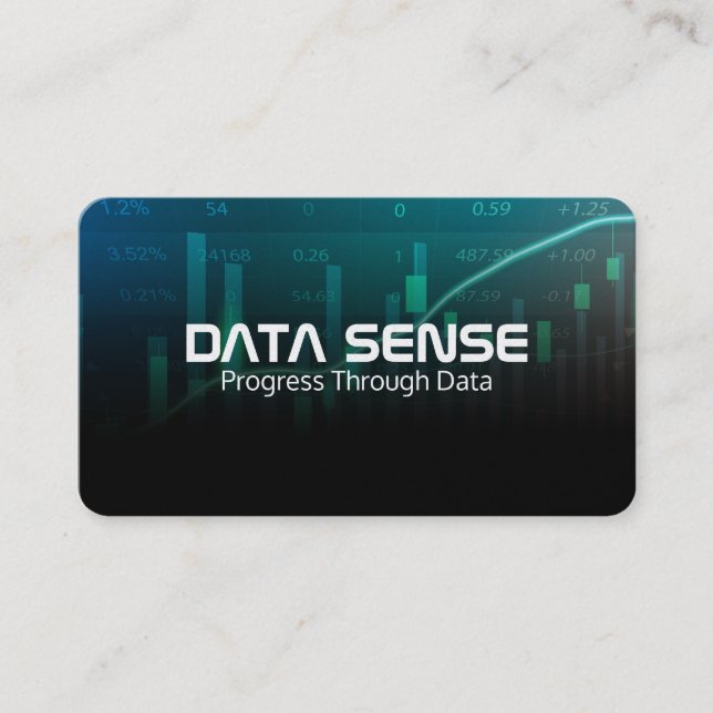Data Diagram Grafer | Analyslogotyp Visitkort (Framsida)