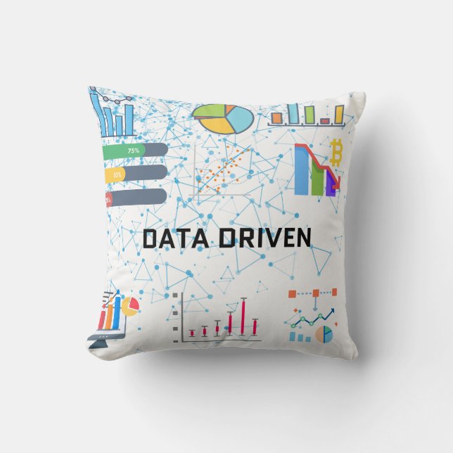 Data Driven Analytics Throw Pillow Kudde (Framsida)