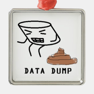 Data dumpar julgransprydnad metall