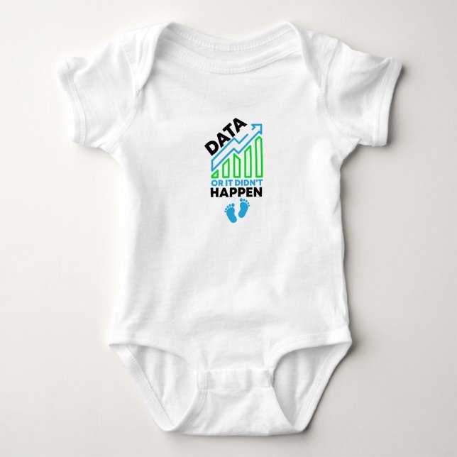 Data eller så hände det inte Data Baby, Cute Data T Shirt (Framsida)