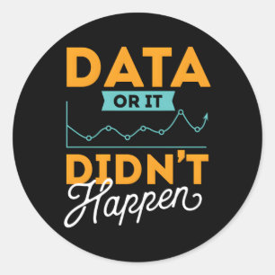 Data eller så inträffade inte beteendeanalytikerte runt klistermärke