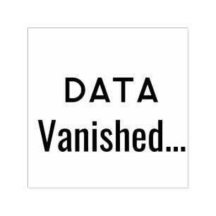 Data försvunna textmattor självfärgande stämpel