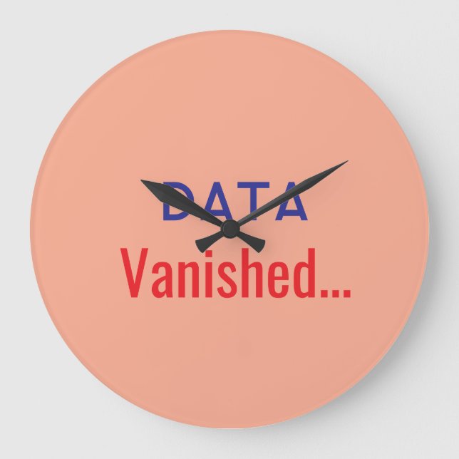 Data försvunna textmattor stor klocka (Framsida)