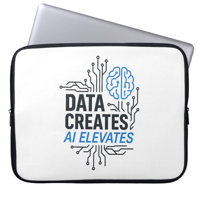 Data Foundation Ascent: Abstrakt AI Elevation Tech Laptop Fodral (Framsidan)