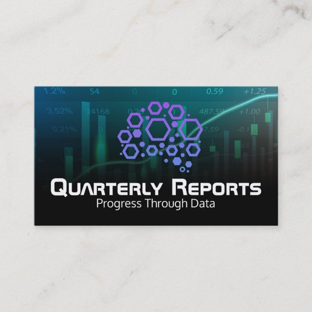 Data Grafer | Analys | Finansiella Rapporter Visitkort (Framsida)
