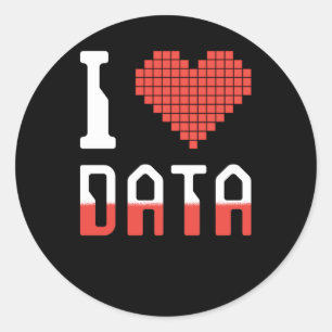 Data I Kärlek Runt Klistermärke