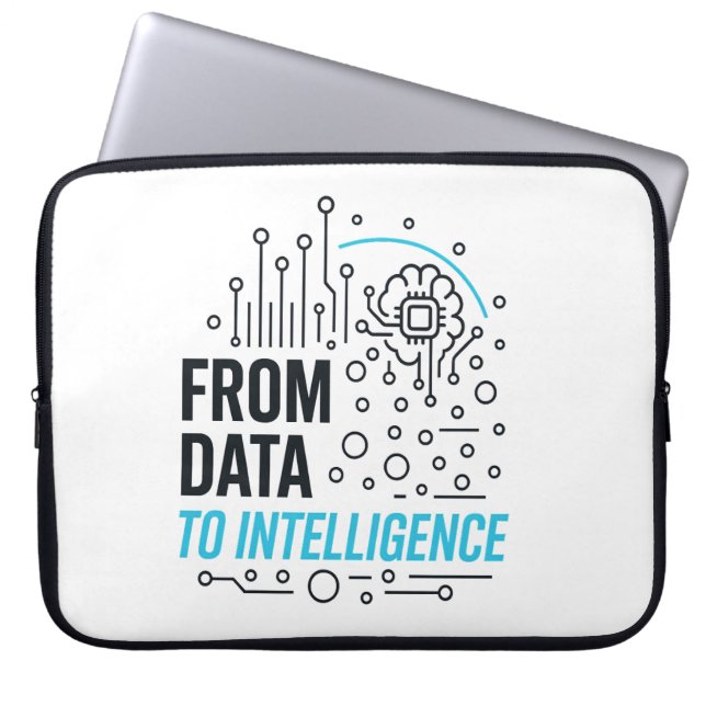 Data Intelligence Odyssey: Abstrakt Information Laptop Fodral (Framsidan)