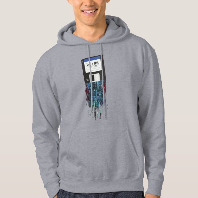 Data Lagra Retro Diskett Hoodie (Framsida)