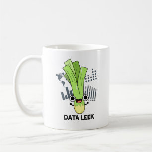 Data Leek Funny Computer Veggie Pun Kaffemugg