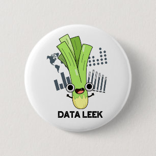 Data Leek Funny Computer Veggie Pun Knapp