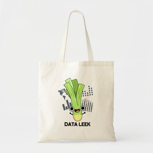 Data Leek Funny Computer Veggie Pun Tygkasse (Framsidan)