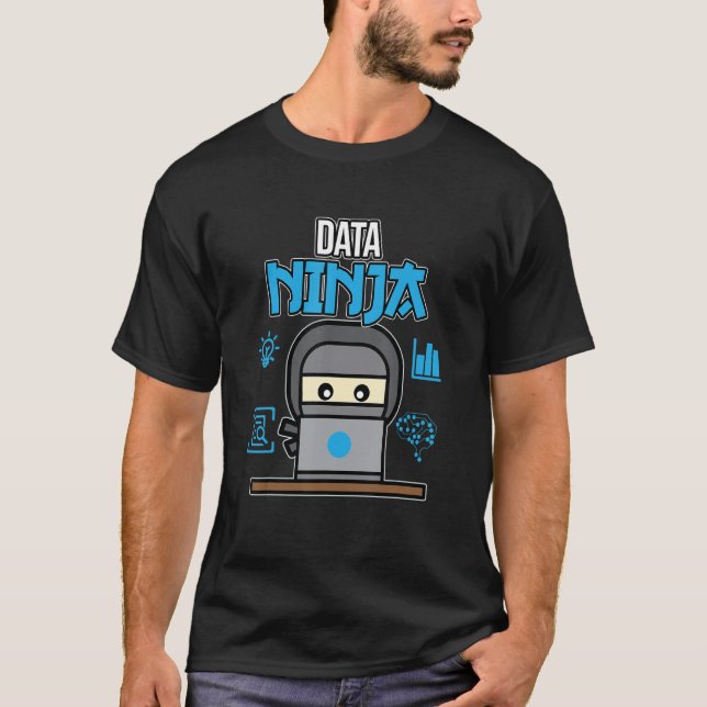 Data Ninja Data Analyst Scientist Computer Science T Shirt (Framsida)
