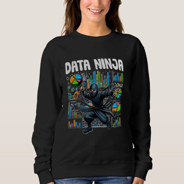 Data Ninja Funny Data Science Deep Learning for Da T Shirt (Framsida)