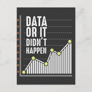 Data nörd Beteendeanalytiker Statistik Vetenskapsm Vykort