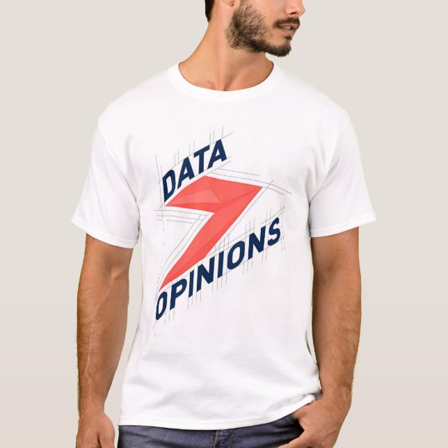 DATA > OPINIONS Men’s T-Shirt | Geek Tee (Framsida)