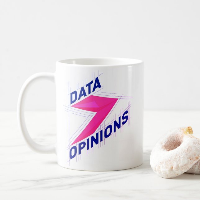 DATA > OPINIONS Mug | Geek Coffee Cup - Bright Kaffemugg (Med munk)