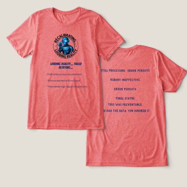Data Robotars Verklighetsfärger T Shirt (Design fram och bak)