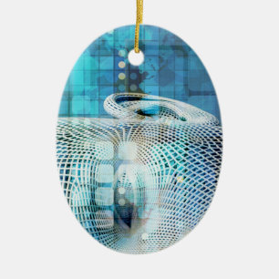 Data Science Maskin Learning med Brain Julgransprydnad Keramik