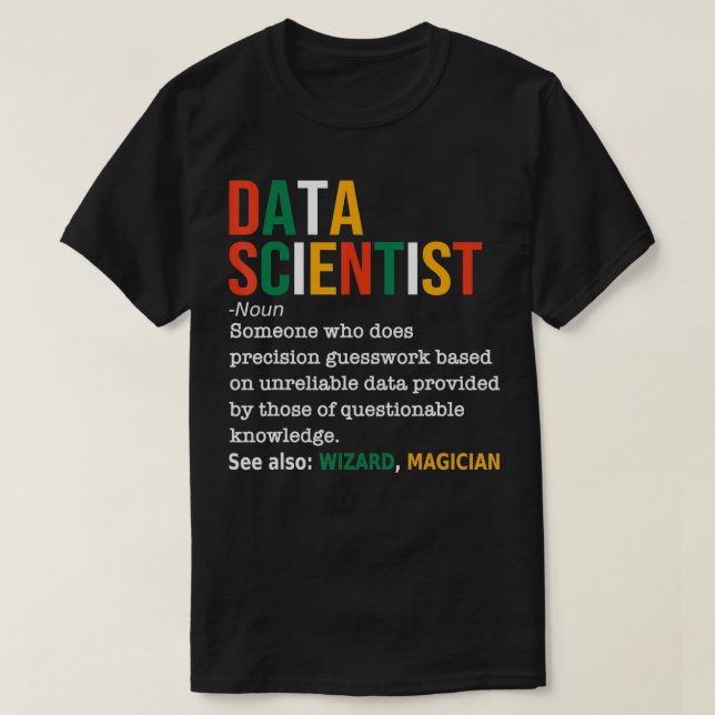 Data Scientist Definition Funny Data Analyst Noun T Shirt (Design framsida)