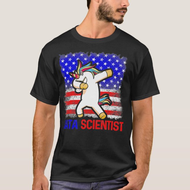 Data Scientist Educate Data Science Mining Analyst T Shirt (Framsida)