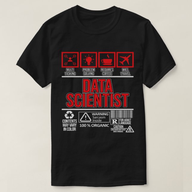 Data Scientist Facts Data Analyst Computer Science T Shirt (Design framsida)