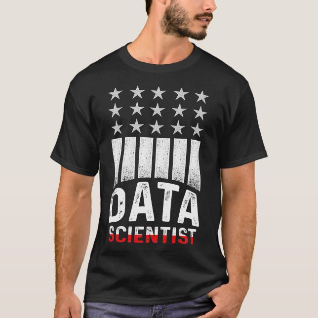 Data Scientist Roligt Skilled Data Science Mining  T Shirt (Framsida)