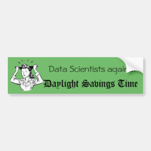 Data Scientists mot Daylight Savings Time Bildekal