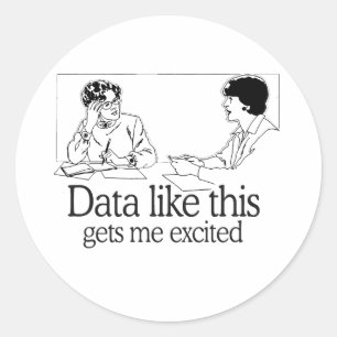 DATA SOM DETTA FÅR MIG UPPHETAD RUNT KLISTERMÄRKE
