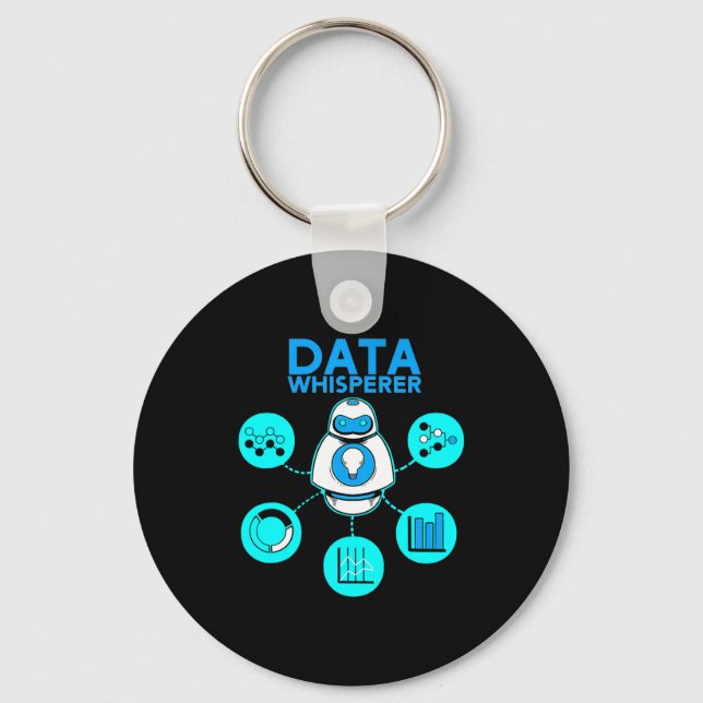 Data Whisperer Techingenjör Mis Analyst Mjukvara  Nyckelring (Framsida)