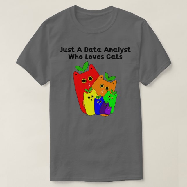 Dataanalytiker och katslusdataanalytiker t shirt (Design framsida)