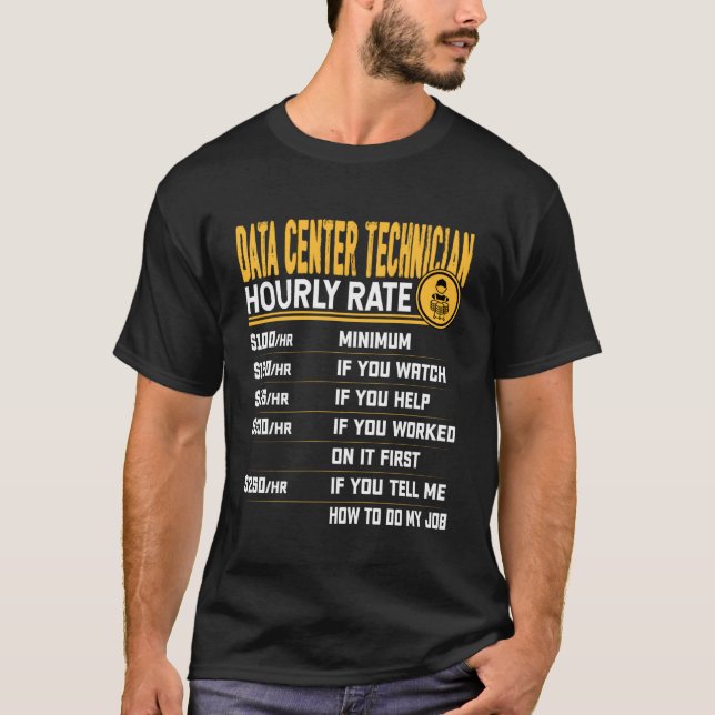 Datacentertekniker Timlön Datacenter Tec T Shirt (Framsida)
