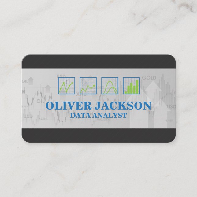 Datadiagram | Ekonomi | Analytiker Visitkort (Framsida)