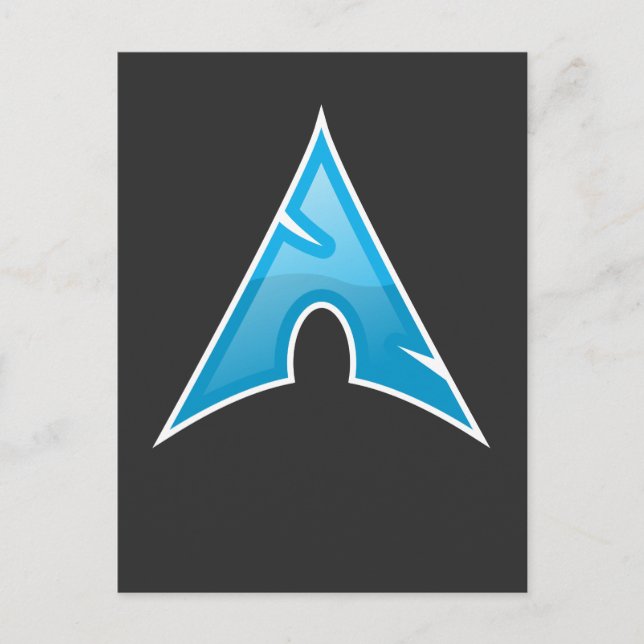 Datageniuser Arch-logotyp present Linux Kärlekssym Vykort (Framsida)