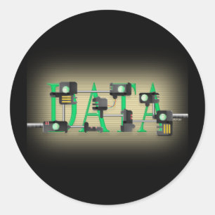 Datasäkerhet Runt Klistermärke