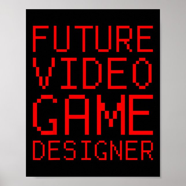 Dataspelsdesigner för barn poster (Framsidan)