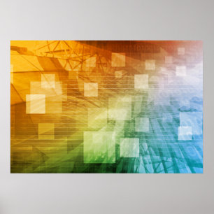 Datateknik som Abstraktens bakgrundsbild Poster