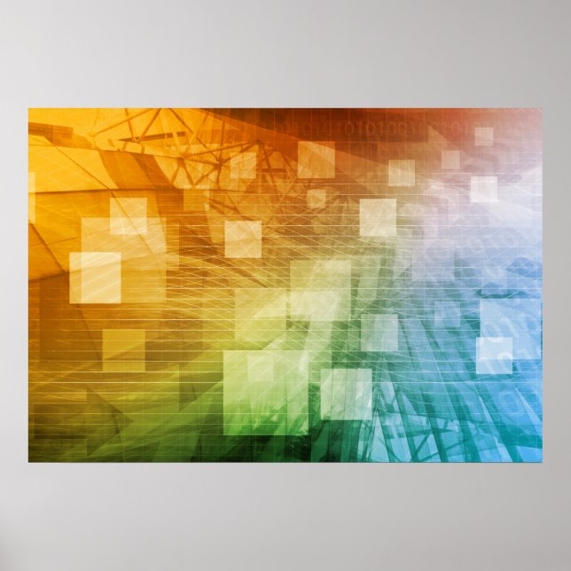 Datateknik som Abstraktens bakgrundsbild Poster (Framsidan)