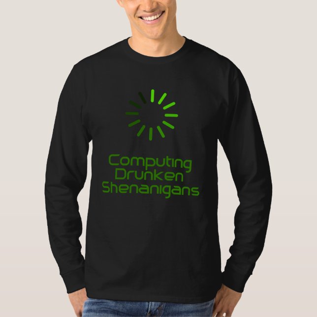 Datatekniker Irländsk Drickskylt T Shirt (Framsida)